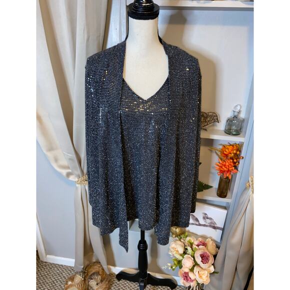 Calvin Klein Sparkling Black Blouse - Picture 2 of 12